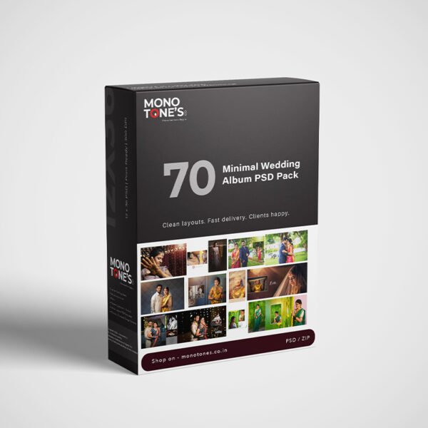 70 Minimal Wedding Album PSD Pack