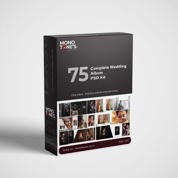 75 Complete Wedding Album PSD Kit